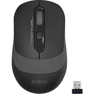 Мышь A4Tech Fstyler FG10 черный/серый оптическая (2000dpi) беспроводная USB (4but) настольный компьютер asus g10ce 51040f009w серый 90pf02t1 m00a90