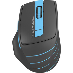 Мышь A4Tech Fstyler FG30 серый/синий оптическая (2000dpi) беспроводная USB (6but) персональный компьютер asus g10dk r5600x0800 серый 90pf02s1 m00dz0