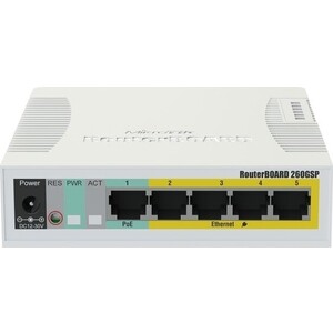 Коммутатор MikroTik RB260GSP CSS106-1G-4P-1S 5G 1SFP 5PoE управляемый коммутатор netis st3105gs