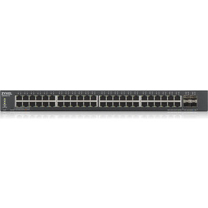 Коммутатор ZyXEL NebulaFlex XGS1930-52-EU0101F 48G 4SFP+ управляемый коммутатор zyxel rgs100 5p 5 port unmanaged poe switch 120 watt poe din rail ip30 12 58v dc rgs100 5p zz0101f