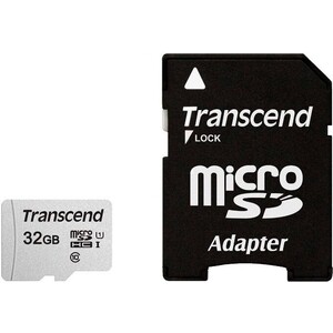 Карта памяти Transcend microSDHC 32Gb Class10 TS32GUSD300S-A + adapter карта памяти transcend micro sdhc 16gb 300s uhs i u1 90 45 mb s