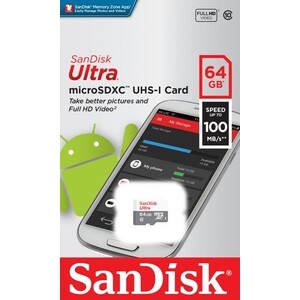Карта памяти Sandisk microSDXC 64Gb Class10 SDSQUNR-064G-GN3MN Ultra Light w/o adapter флешка sandisk ultra dual 64гб silver sdddmc2 064g ga46