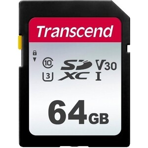 Карта памяти Transcend SDXC 64Gb Class10 TS64GSDC300S 300S w/o adapter карта памяти transcend micro sdxc 128gb 330s uhs i u3 v30 a2 adp 100 85 mb s