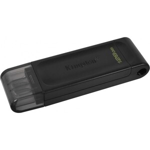Флеш-диск Kingston 128Gb DataTraveler 70 Type-C DT70/128GB USB3.2 черный аксессуар гарнизон usb 2 0 am usb3 1 type c 50cm gcc usb2 amcm 0 5m