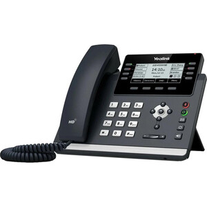 VoIP-телефон Yealink SIP-T43U, 12 аккаунтов, 2 порта USB, BLF, PoE, GigE, без БП (SIP-T43U) дополнительная трубка yealink w56h