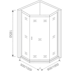 Душевой уголок Good Door Infinity SHW 100х100 прозрачный, хром (SHW-100-C-CH)