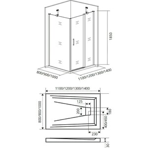 Боковая стенка Good Door Pandora SP-80-C-CH 80х185 прозрачная, хром (ПД00060)