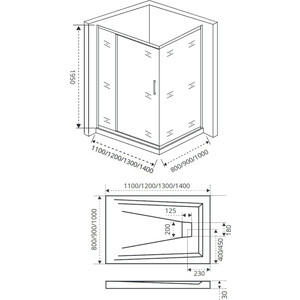 Боковая стенка Good Door Antares SP-100-C-CH 100х195 прозрачная, хром (АН00017)