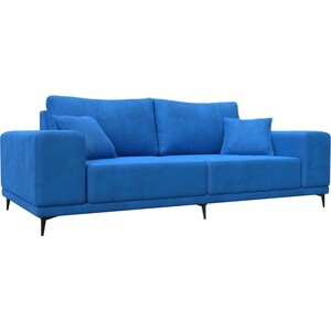Прямой диван АртМебель Льюес велюр голубой мягкий пол пазл 33x33 см голубой