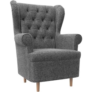 Кресло АртМебель Торин Люкс рогожка серый кресло артмебель торин микровельвет фиолетовый