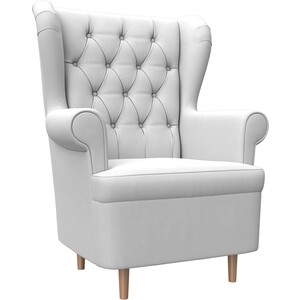 Кресло АртМебель Торин Люкс эко-кожа белый кресло артмебель торин люкс микровельвет коралловый