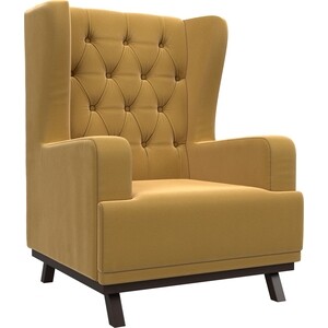 Кресло АртМебель Джон Люкс микровельвет желтый кресло arsko магнус бел дуб желтый вельвет