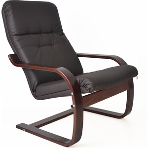 Кресло Мебелик Сайма экокожа шоколад, каркас вишня (П0000487) кресло для отдыха мебелик шоле экокожа ева 2 каркас венге