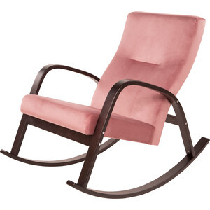Кресло-качалка Мебелик Ирса ткань пудровый, каркас венге структура (П0004573) кресло для отдыха мебелик шоле экокожа ева 2 каркас венге