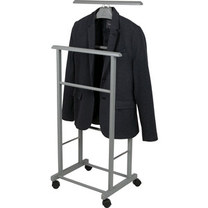 Вешалка костюмная на колесах Мебелик В 22Н серый (П0004675)