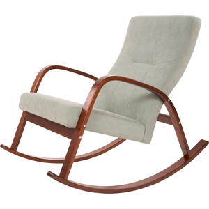 Кресло-качалка Мебелик Ирса ткань минт, каркас вишня (П0004572) кресло для отдыха мебелик денди шпон ткань ультра шоколад каркас дуб шампань шпон
