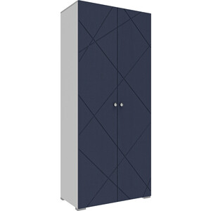 Шкаф комбинированный с 2 дверьми Это мебель Абрис ПМ-332.22 исп.1 дуб адриатика синий/белый шкаф комбинированный с 3 дверьми это мебель абрис пм 332 25 исп 2 белый глянец