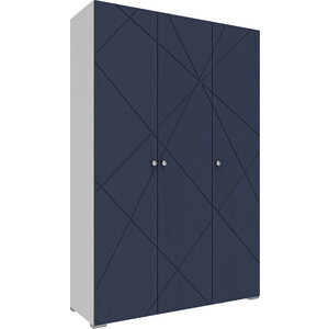 Шкаф комбинированный (с 3 дверьми) Это мебель Абрис ПМ-332.25 исп.1 дуб адриатика синий/белый детский спортивный комплекс polini sport active комбинированный синий