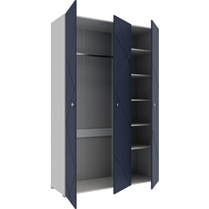 Шкаф комбинированный (с 3 дверьми) Это мебель Абрис ПМ-332.25 исп.2 дуб адриатика синий/белый