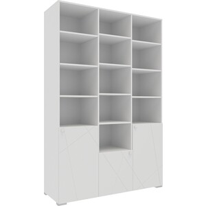 Шкаф комбинированный (с 3 дверьми) Это мебель Абрис ПМ-332.25 исп.3 белый глянец шкаф комбинированный олимп 30 02 02 дора дуб сонома белый двпо белый пвх белый глянец снег