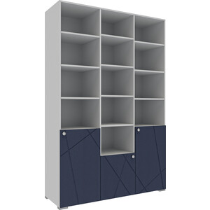 Шкаф комбинированный (с 3 дверьми) Это мебель Абрис ПМ-332.25 исп.3 дуб адриатика синий/белый детский спортивный комплекс polini sport active комбинированный синий