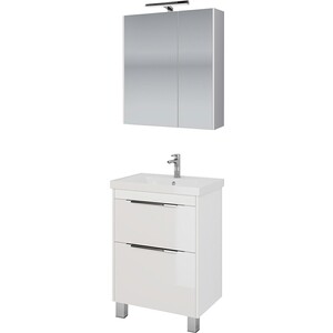 Мебель для ванной Dreja Prime 70 напольная, с ящиками, белый глянец душевая система dorff prime d0740000