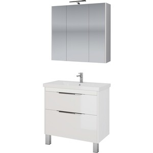 Мебель для ванной Dreja Prime 90 напольная, с ящиками, белый глянец душевая система dorff prime d0740000