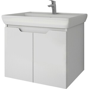 Мебель для ванной Dreja Q 60 с дверцами, белый глянец