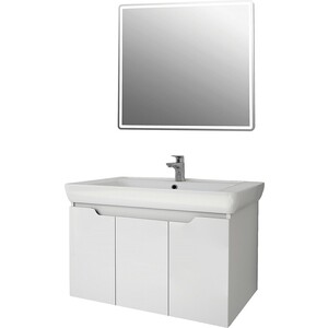 Мебель для ванной Dreja Q 80 с дверцами, белый глянец