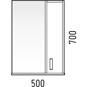 Зеркало-шкаф Corozo Колор 50 красный/белый (SD-00000697)
