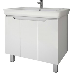 Мебель для ванной Dreja Q Plus 80 с дверцами, белый глянец
