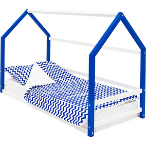 Детская кровать-домик Бельмарко Монтессори Svogen сине-белый