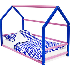 Детская кровать-домик Бельмарко Монтессори Svogen синий-лаванда