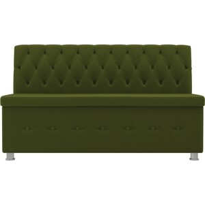 Кухонный прямой диван АртМебель Вента микровельвет зеленый