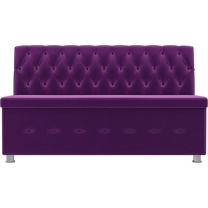 Кухонный прямой диван АртМебель Вента микровельвет фиолетовый