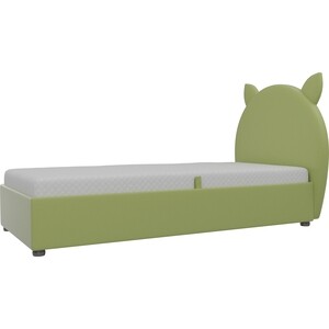 Детская кровать АртМебель Бриони эко кожа зеленый