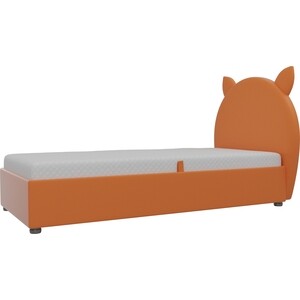 Детская кровать АртМебель Бриони эко кожа оранжевый