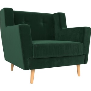 Кресло АртМебель Брайтон велюр зеленый кресло артмебель брайтон велюр коричневый