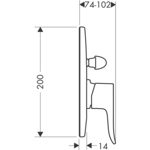 Смеситель для ванны Hansgrohe Metris для механизма 31741180, хром (31484000)