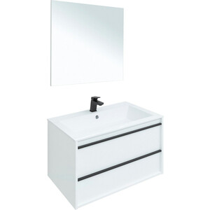 Мебель для ванной Aquanet Lino 80 белая матовая зеркало aquanet lino 80 белый матовый 253907