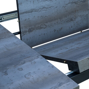 Стол раздвижной Leset Ларс 1Р бетон металл черный