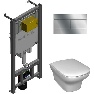 Комплект унитаза Jacob Delafon Vox с инсталляцией, микролифт, клавиша хром (E21746RU-00)
