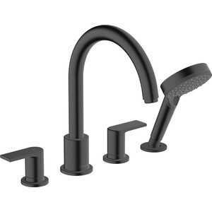 Смеситель на борт ванны Hansgrohe Vernis Shape для механизма 13244180, черный матовый (71459670)