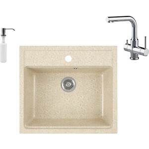 

Кухонная мойка и смеситель GreenStone GRS-06-328 Lemark Comfort LM3061C с сифоном и дозатором, бежевая, GRS-06-328 Lemark Comfort LM3061C с сифоном и дозатором, бежевая