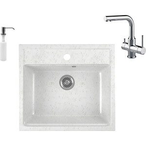 

Кухонная мойка и смеситель GreenStone GRS-06-331 Lemark Comfort LM3061C с сифоном и дозатором, белая, GRS-06-331 Lemark Comfort LM3061C с сифоном и дозатором, белая
