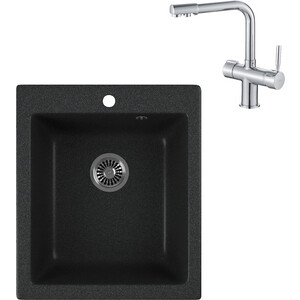 

Кухонная мойка и смеситель GreenStone GRS-17-343 Haiba HB70088 с сифоном, антрацит, GRS-17-343 Haiba HB70088 с сифоном, антрацит