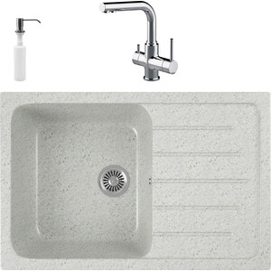 

Кухонная мойка и смеситель GreenStone GRS-76-310 Lemark Comfort LM3061C с сифоном и дозатором, серая, GRS-76-310 Lemark Comfort LM3061C с сифоном и дозатором, серая