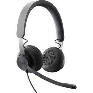 Гарнитура Logitech Headset Zone Wired UC Graphite гарнитура для пк logitech stereo h110 серебристый 1 8м накладные оголовье 981 000271