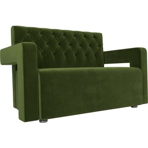 Прямой диван АртМебель Рамос Люкс 2-х местный микровельвет зеленый кресло артмебель норден микровельвет зеленый