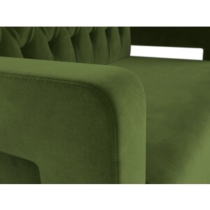 Прямой диван АртМебель Рамос Люкс 2-х местный микровельвет зеленый